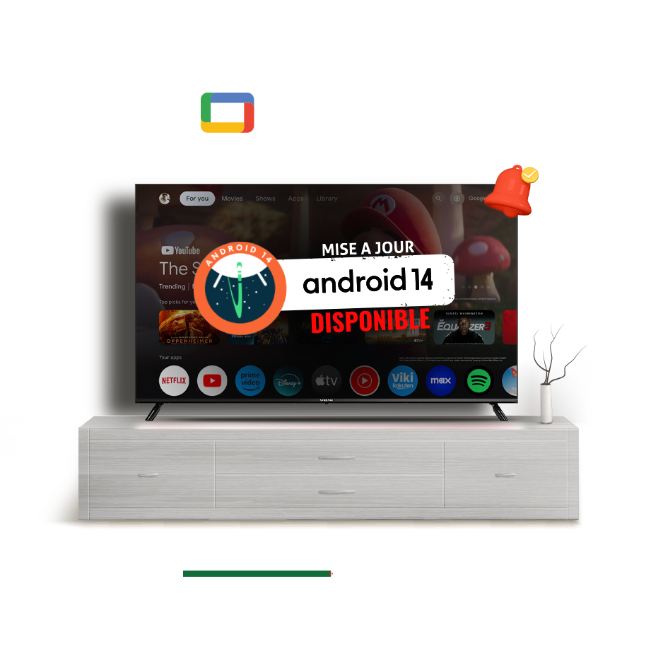 Mise à jour Android 14 disponible sur nos Google TV !